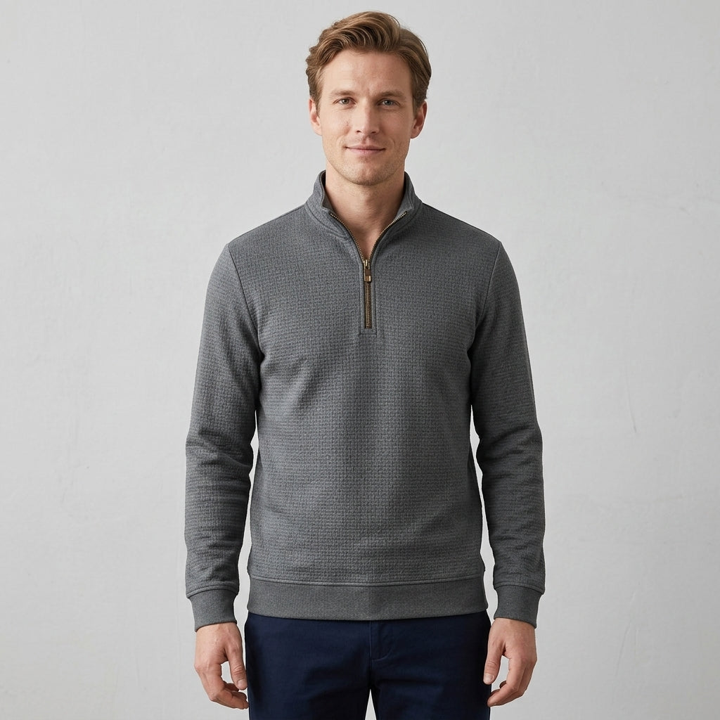 Pull À Col Zippé Avec Fermeture Quart De Zip Pour Hommes