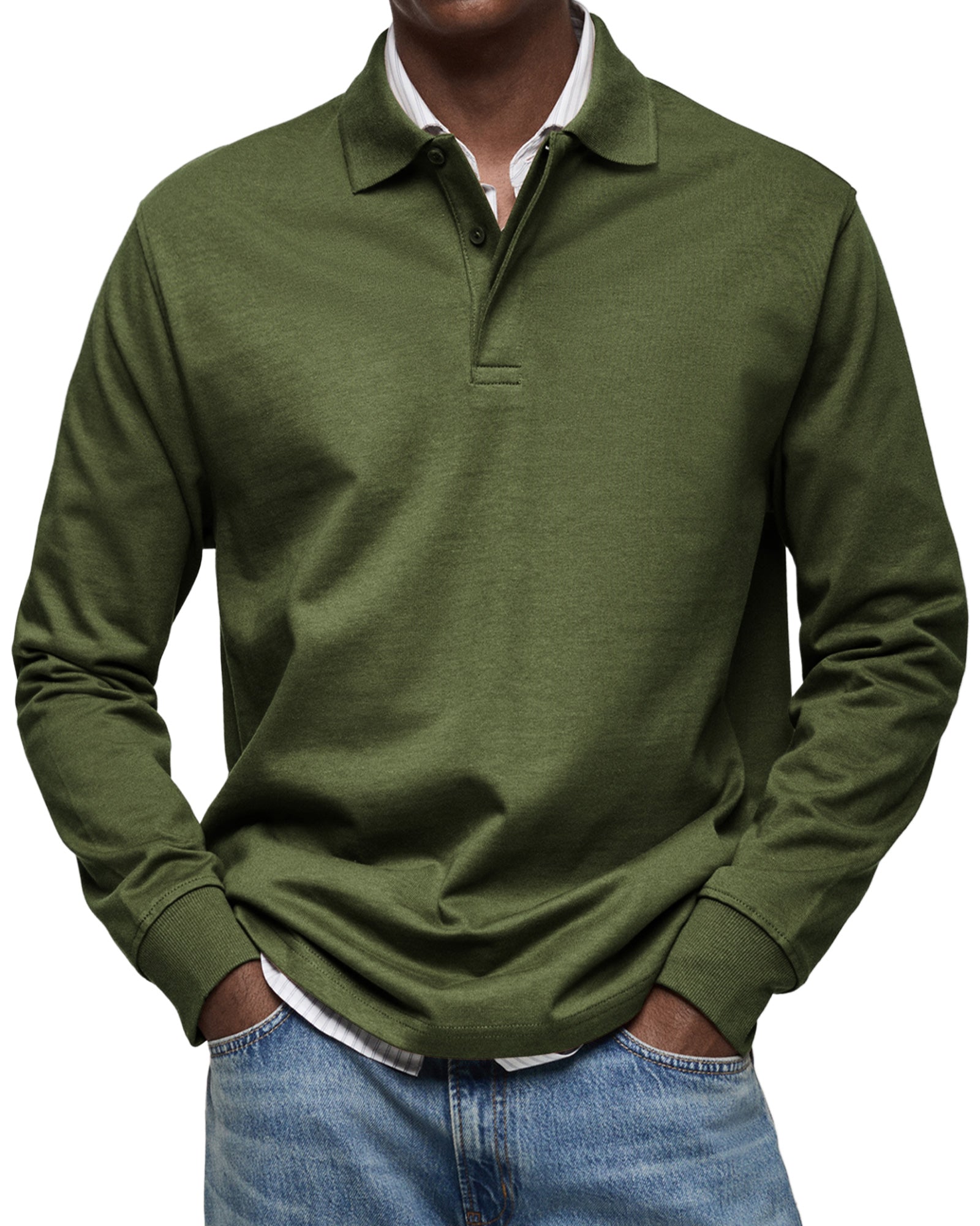 POLO À MANCHES LONGUES POUR HOMME