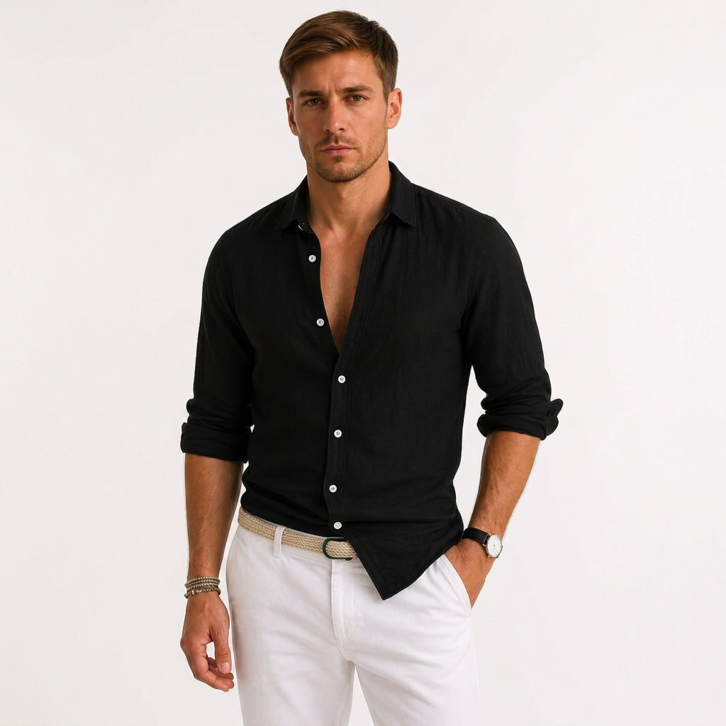CHEMISE LIN HOMMES