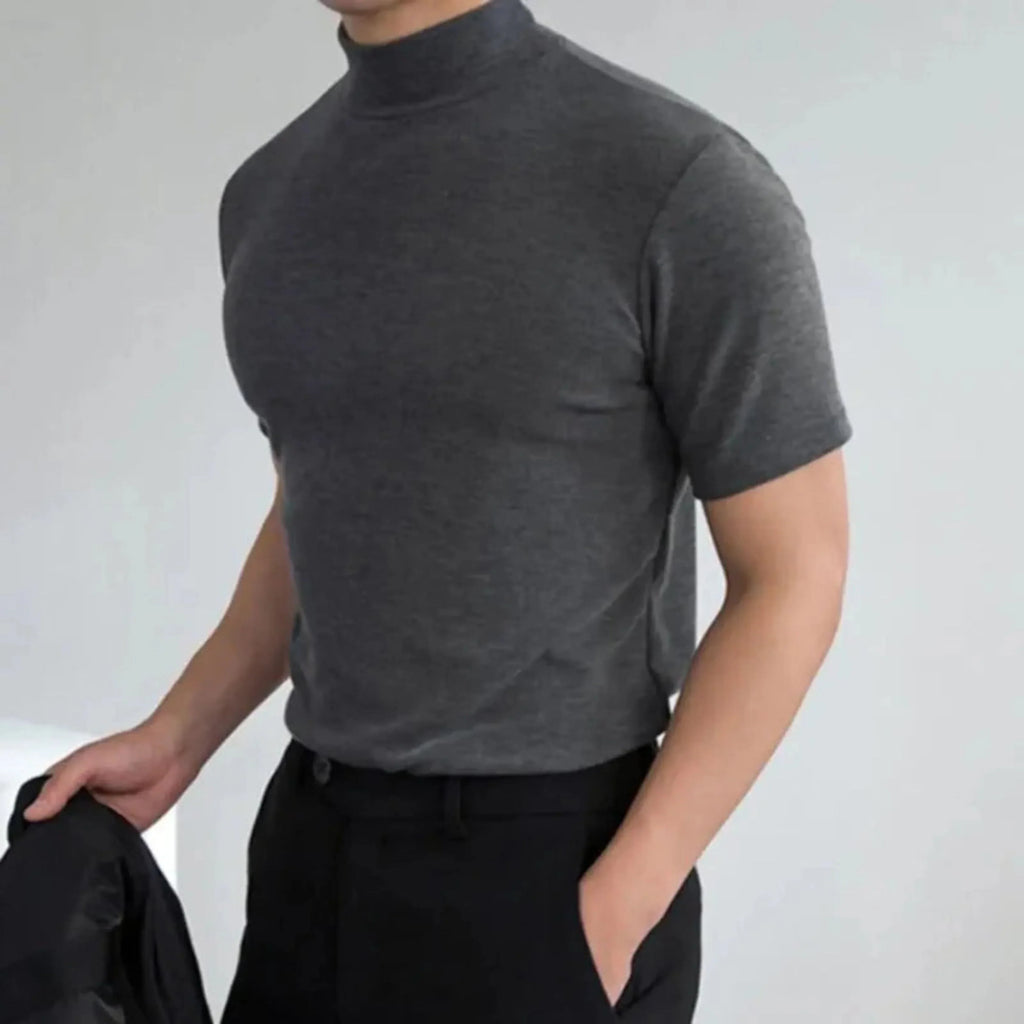 T-SHIRT À HAUT COL POUR HOMME