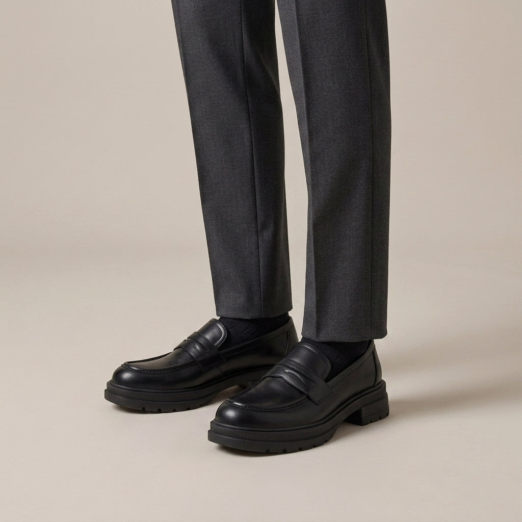 Mocassins Penny En Cuir Pour Hommes