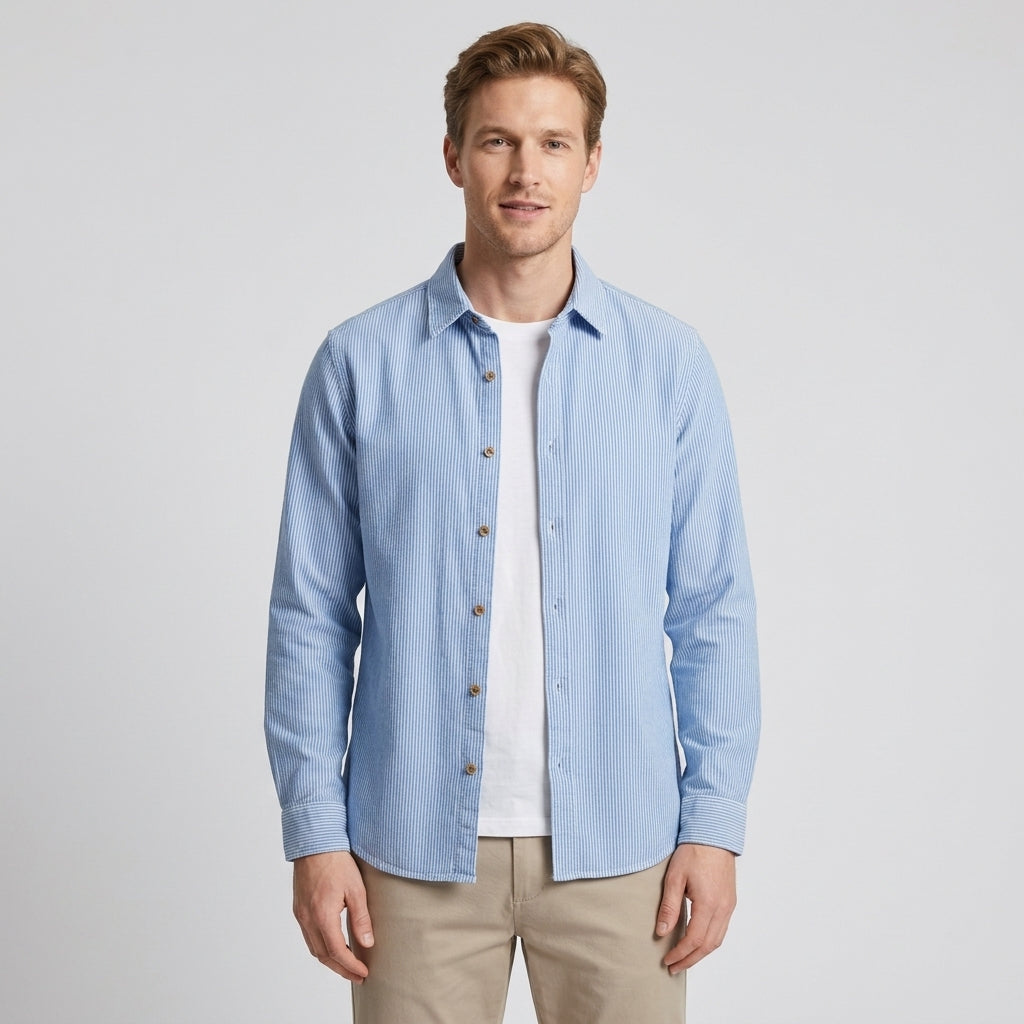 Chemise Ajustée Avec Ourlet Arrondi Pour Hommes