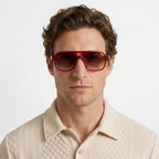Lunettes De Soleil Aviateur En Acétate Pour Hommes