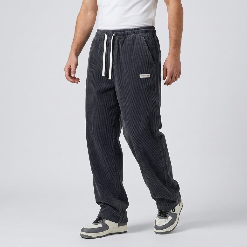 Pantalon Décontracté En Velours Côtelé Pour Hommes