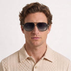 Lunettes De Soleil Pilote En Métal Classiques Pour Hommes