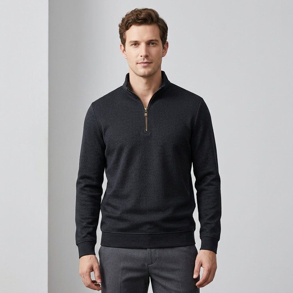 Pull À Col Zippé Avec Fermeture Quart De Zip Pour Hommes