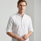 Chemise Ajustée Avec Manches Retroussables Pour Hommes