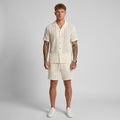 Ensemble Jacquard Avec Chemise Et Short Pour Hommes