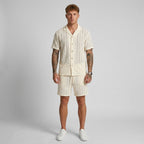 Ensemble Jacquard Avec Chemise Et Short Pour Hommes