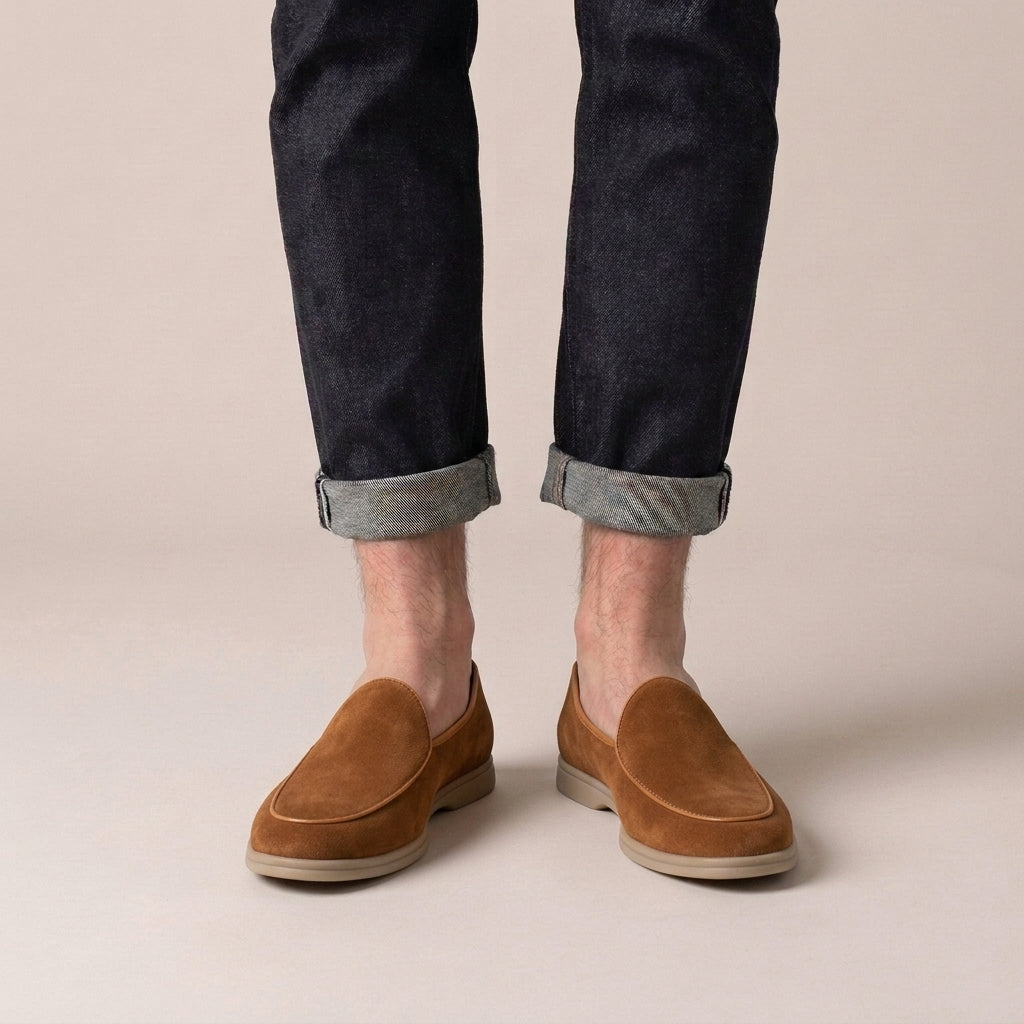 Mocassins Habillés Slip-On En Cuir Pour Hommes