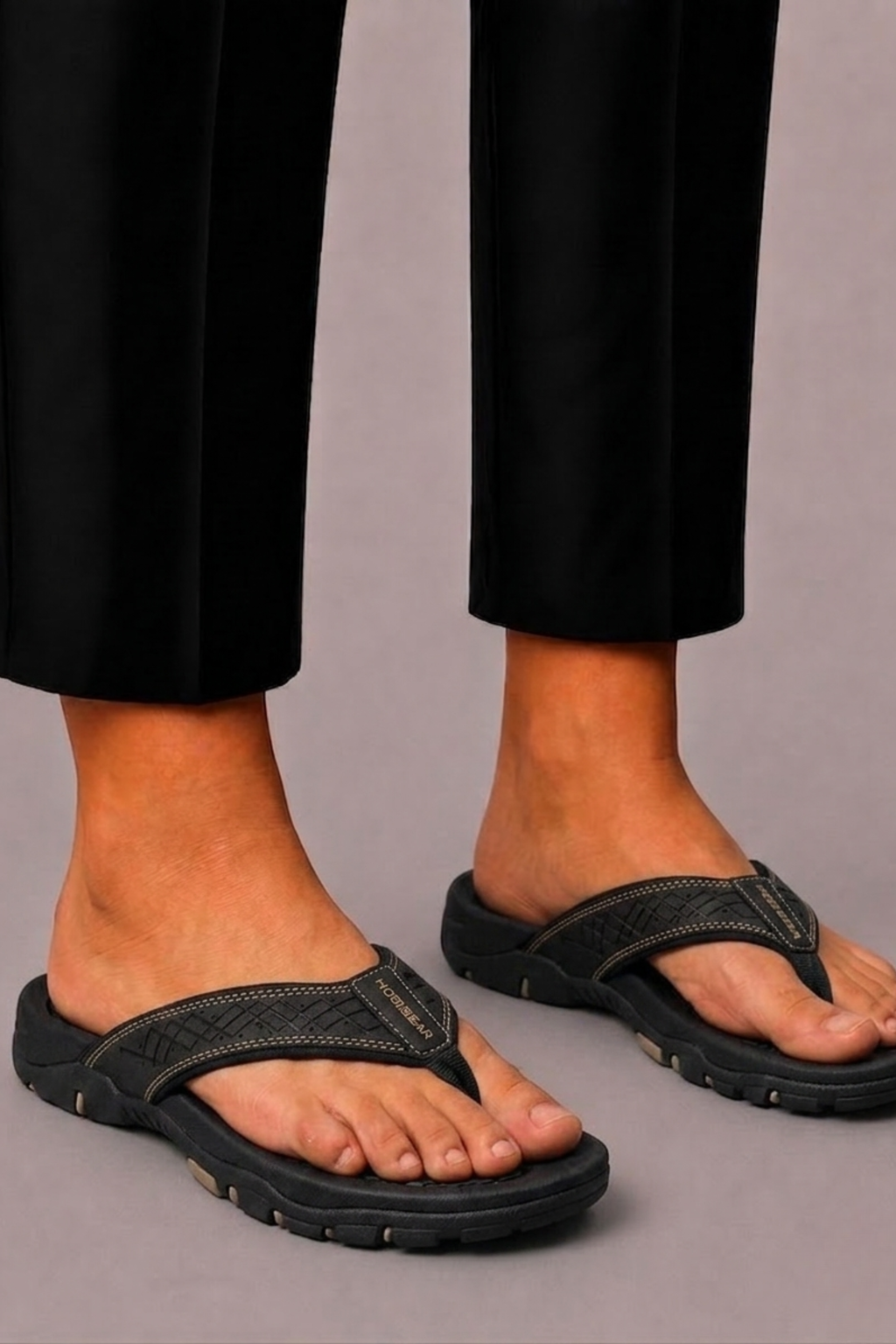 Claquettes À Entre-Doigt Avec Semelle Antidérapante Pour Hommes