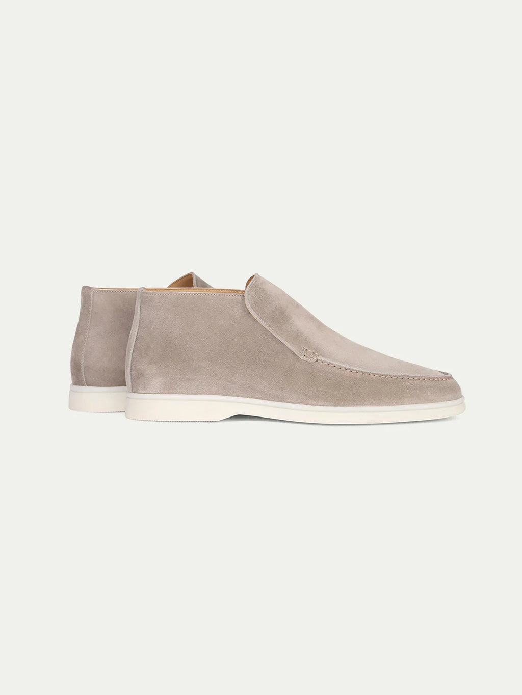 MOCASSINS DAIM GRIS CLAIR POUR HOMME