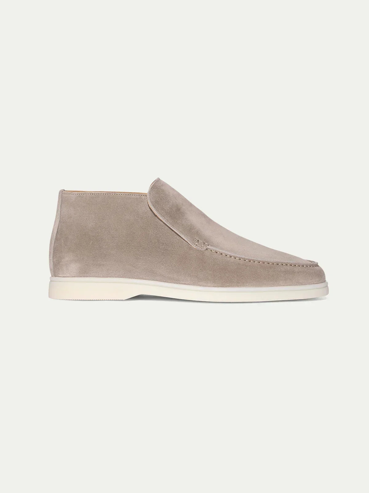 MOCASSINS DAIM GRIS CLAIR POUR HOMME