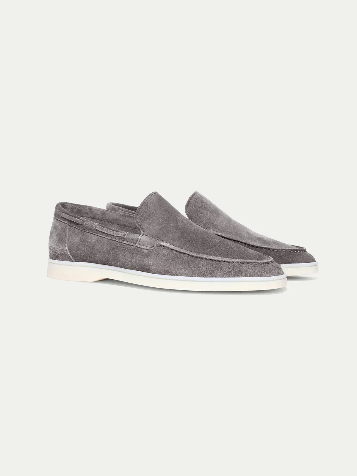 MOCASSINS DAIM GRIS POUR HOMME