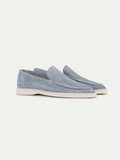 MOCASSINS DAIM BLEU CLAIR POUR HOMME