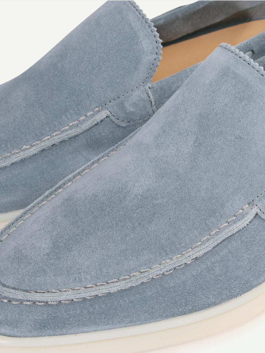 MOCASSINS DAIM BLEU CLAIR POUR HOMME