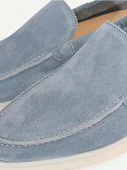 MOCASSINS DAIM BLEU CLAIR POUR HOMME
