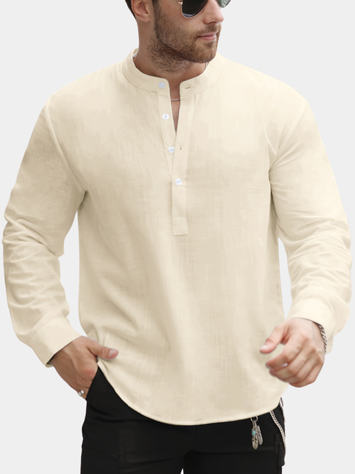 Chemise Ample Avec Col Bateau Pour Hommes
