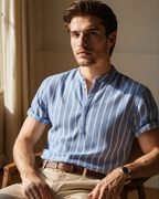 Polo Marin Avec Col Classique Pour Hommes