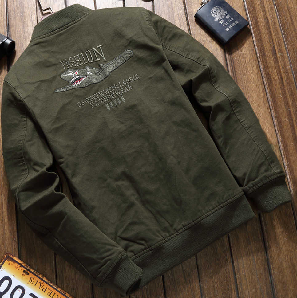 VESTE STYLE MILITAIRE ÉCUSSONS POUR HOMME