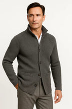 CARDIGAN EN LAINE TRICOTÉ POUR HOMME