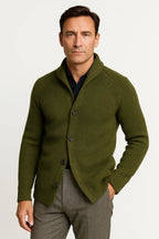CARDIGAN EN LAINE TRICOTÉ POUR HOMME