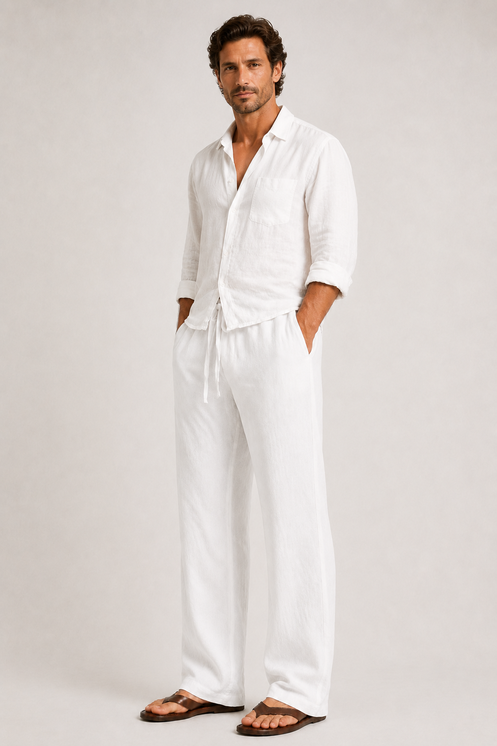 PANTALON LIN-COTON HOMMES