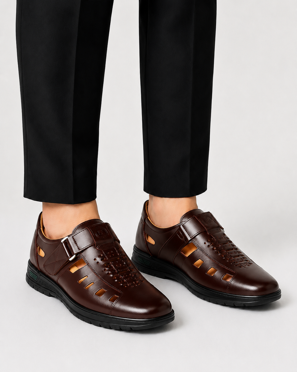 SANDALEN LEREN HOMMES