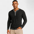 T-SHIRT HENLEY MANCHES LONGUES HOMME