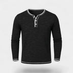 T-SHIRT HENLEY MANCHES LONGUES HOMME