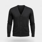 CARDIGAN HOMME MAILLE COTON COL V