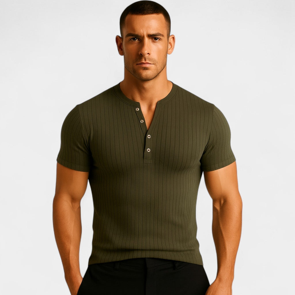 T-SHIRT HOMME MAILLE CÔTELÉE