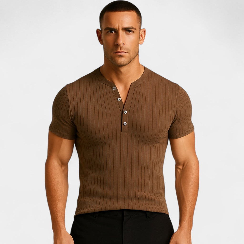 T-SHIRT HOMME MAILLE CÔTELÉE