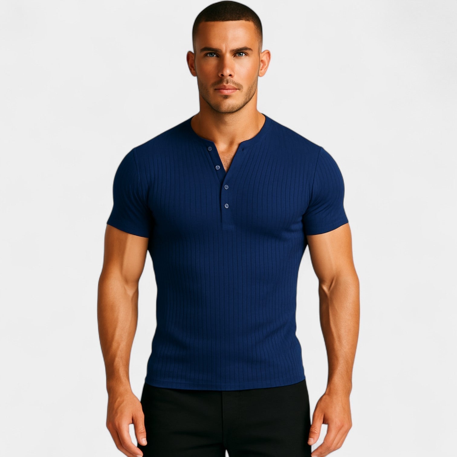 T-SHIRT HOMME MAILLE CÔTELÉE