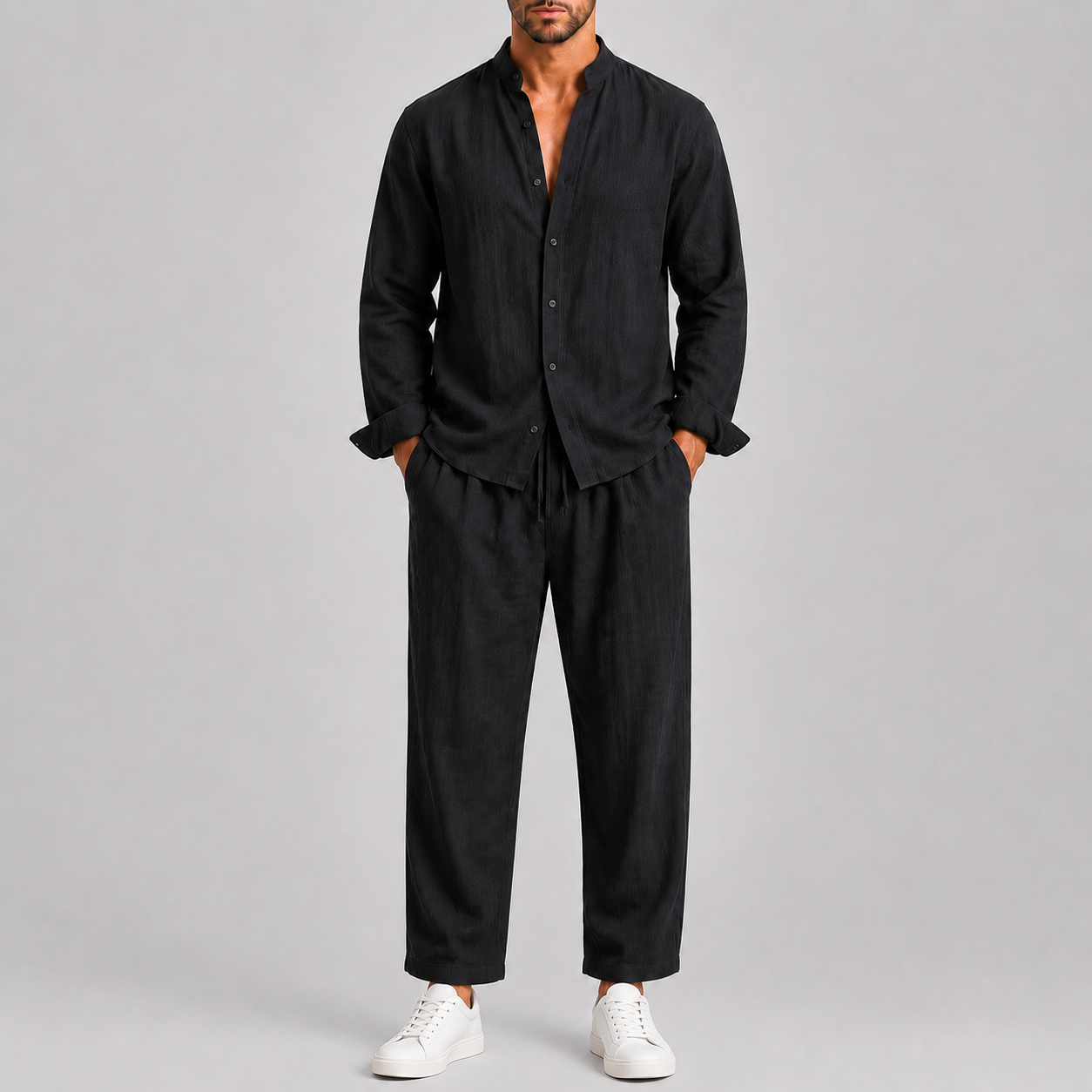 Ensemble Été Homme Élégant Et Confortable