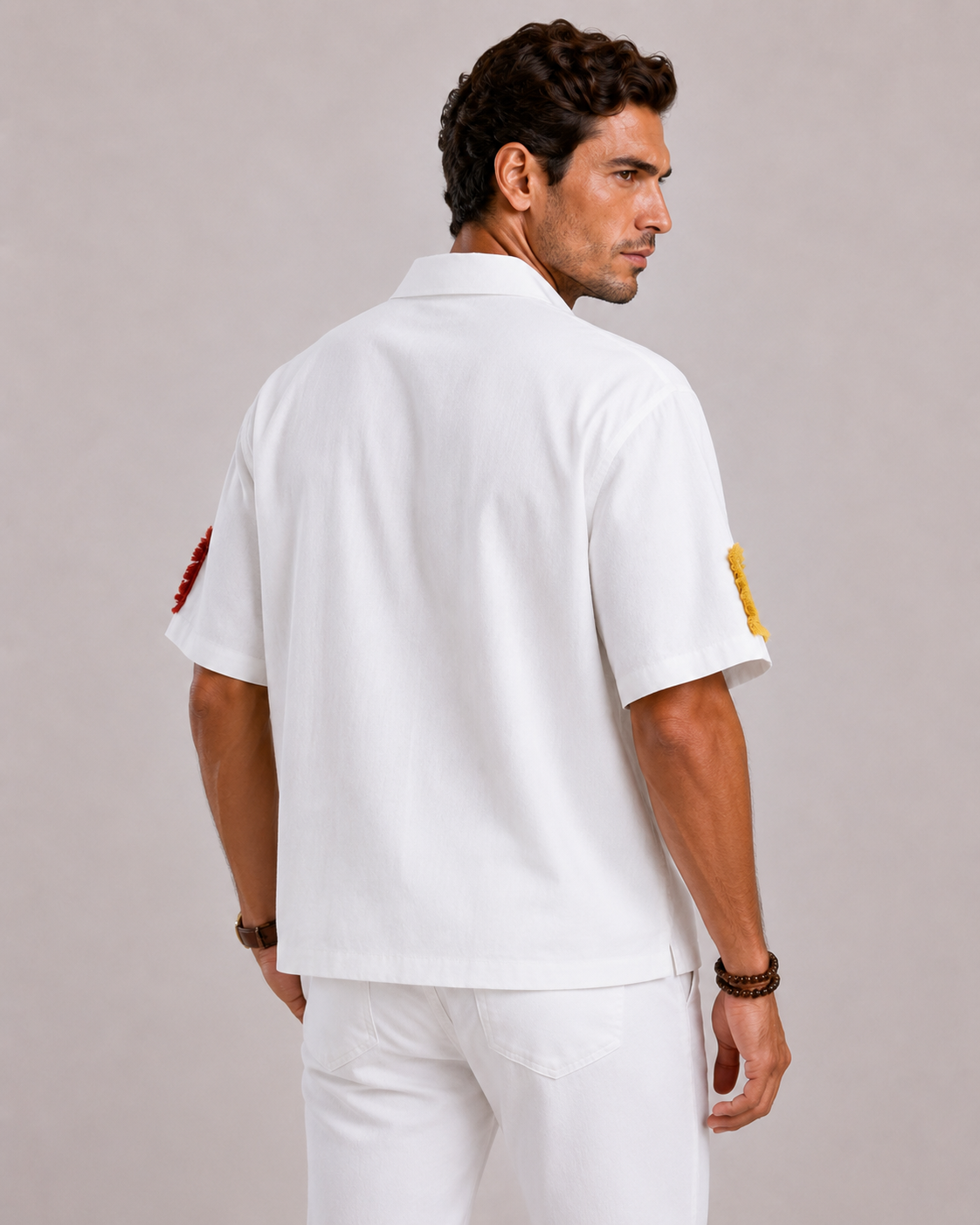 Chemise À Manches Courtes Patchwork Homme