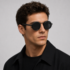 Lunettes de Soleil Rondes Homme
