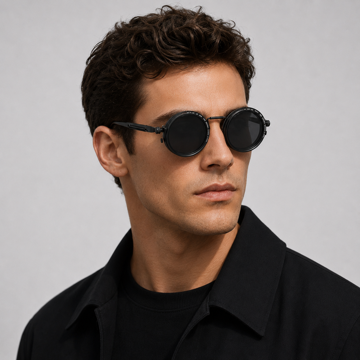Lunettes de Soleil Rondes Homme