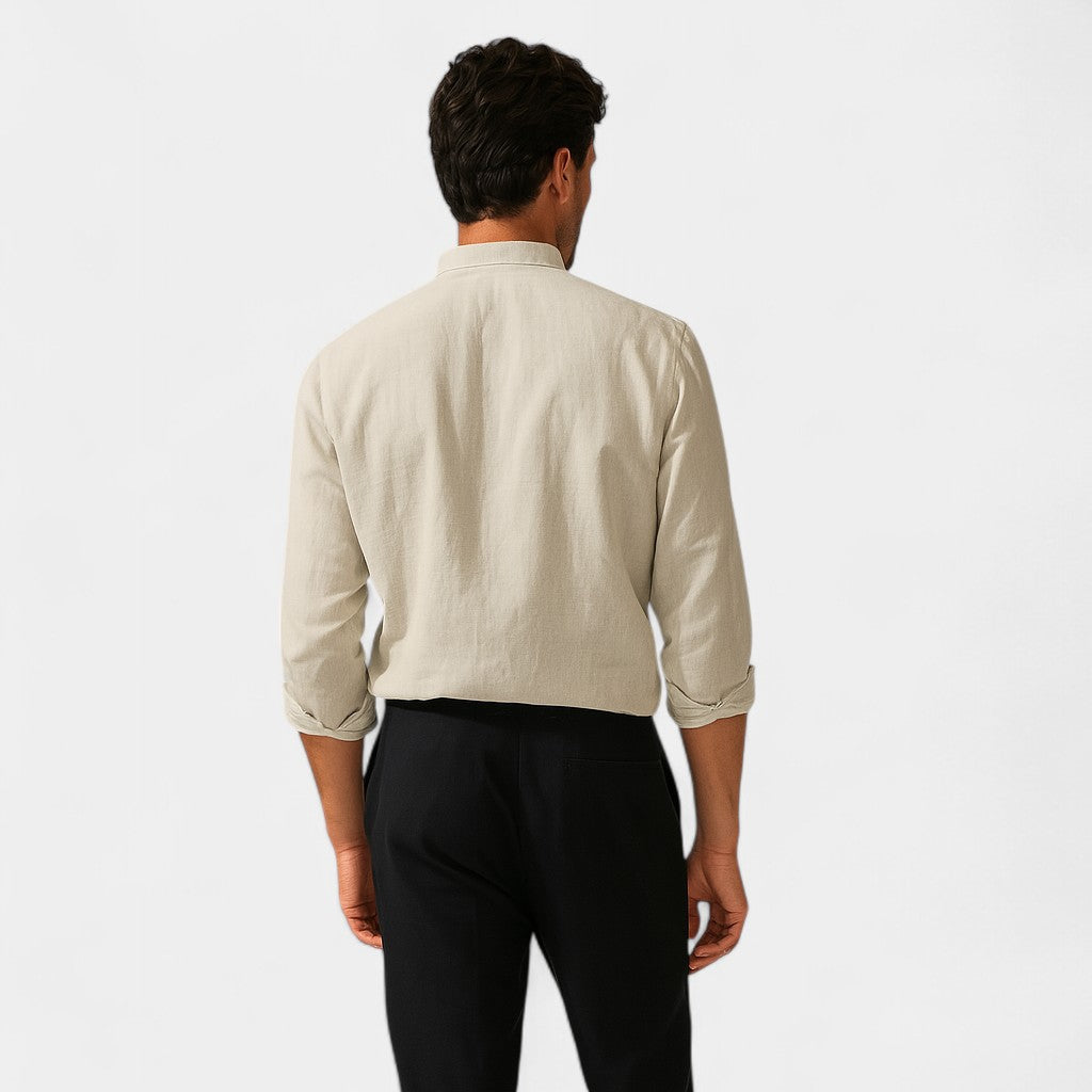 CHEMISE HOMME COL MONTANT STYLE UTILITY