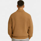 PULL HOMME MAILLE ZIP COL REVERS