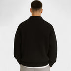 PULL HOMME MAILLE ZIP COL REVERS