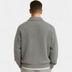 PULL HOMME MAILLE ZIP COL REVERS