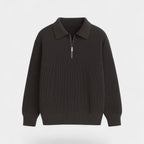 PULL HOMME MAILLE ZIP COL REVERS