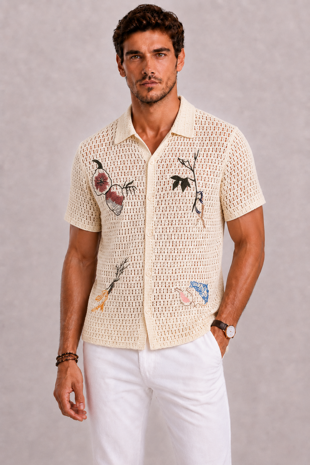 Polo Homme Crochet Été
