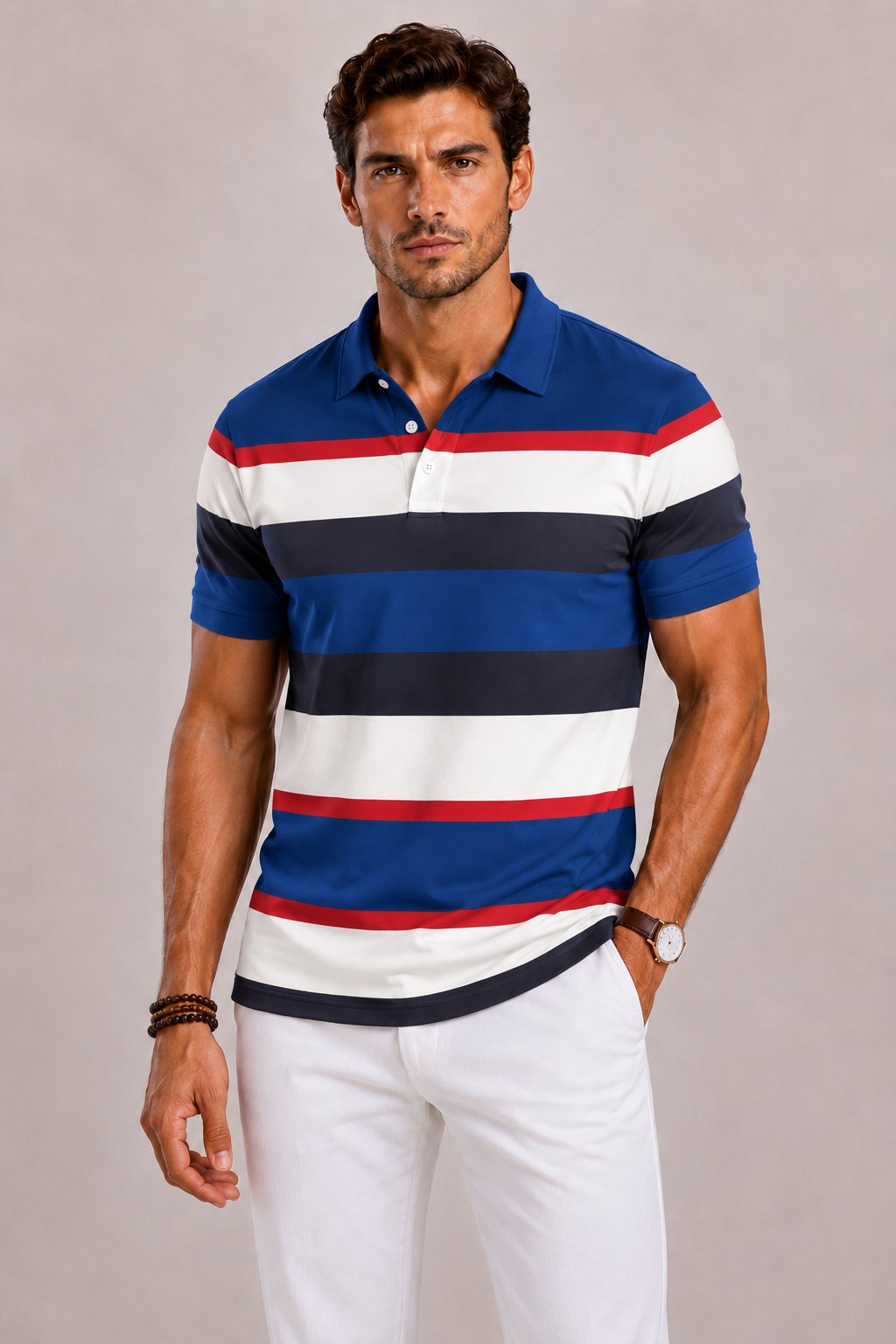 Polo Homme Rayée Été