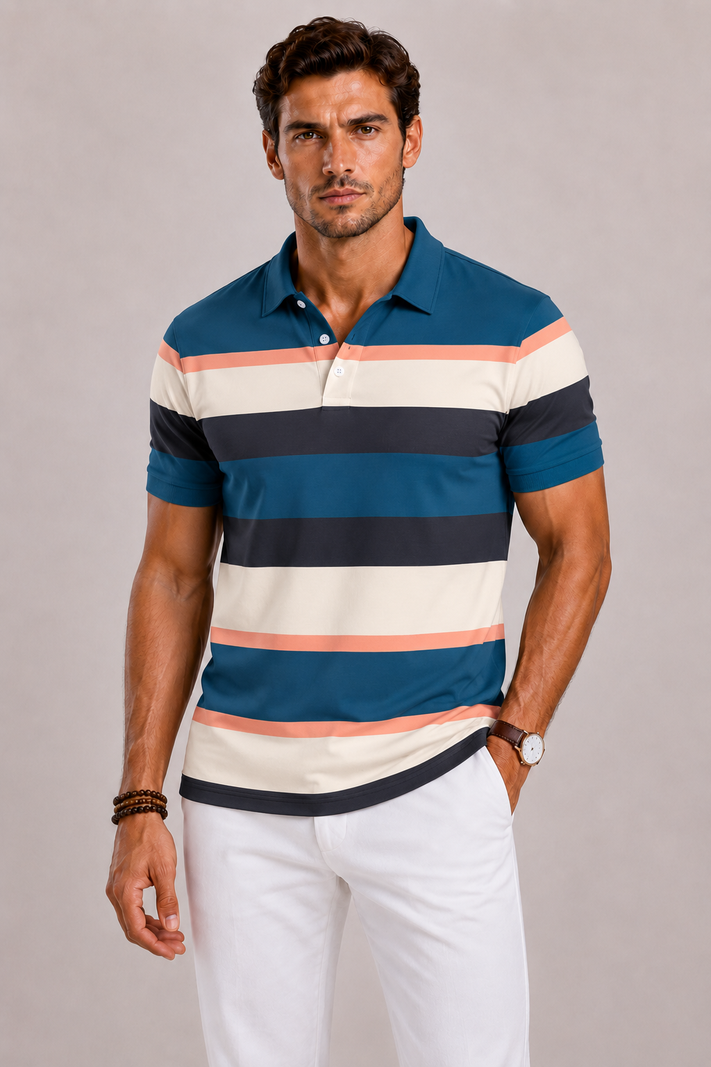Polo Homme Rayée Été