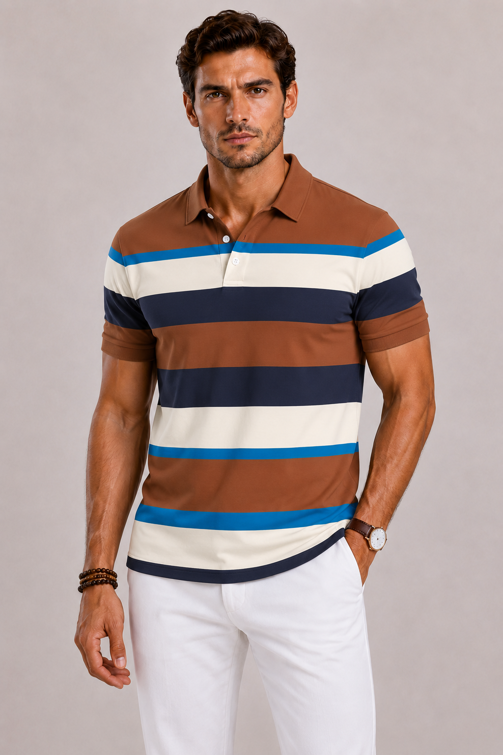 Polo Homme Rayée Été