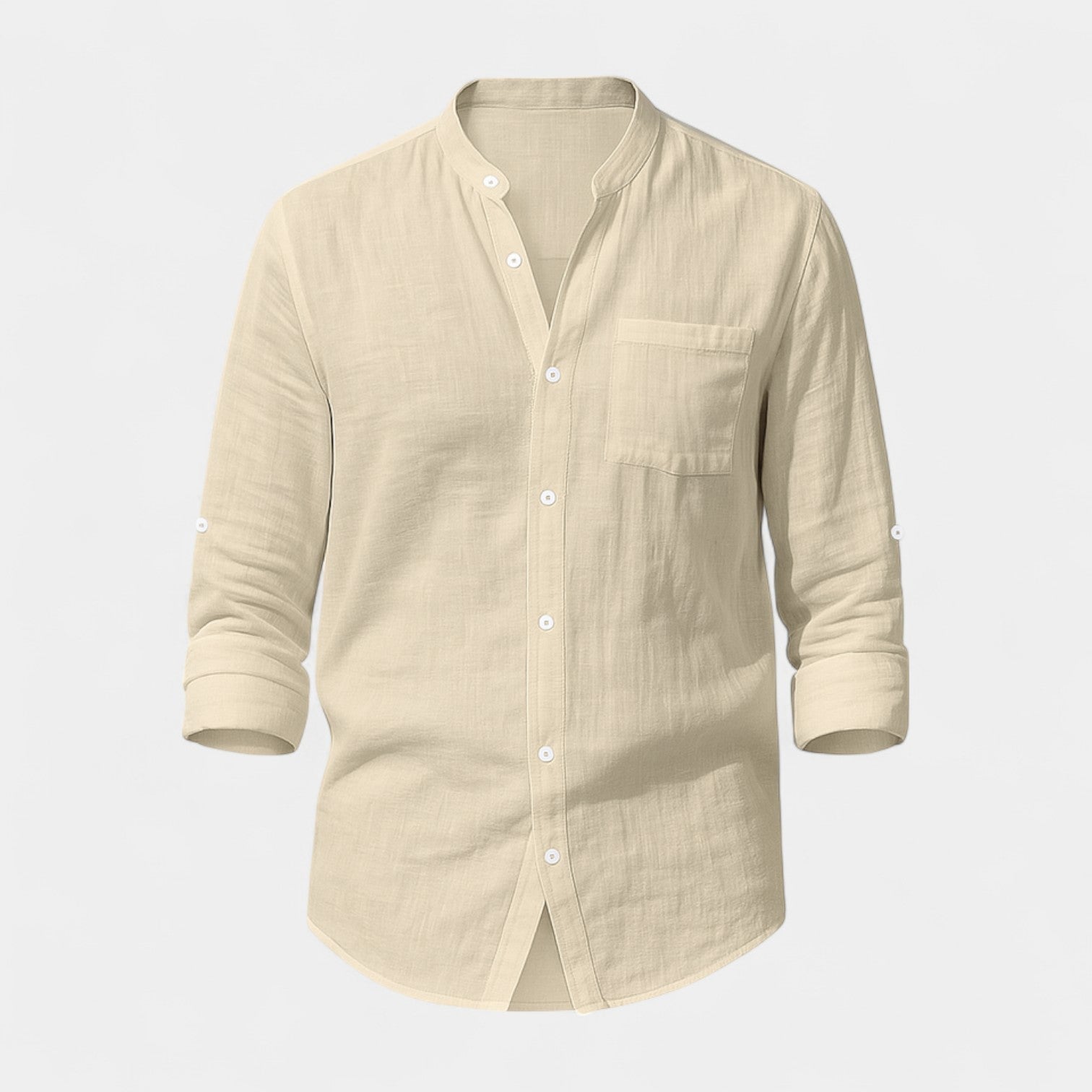 CHEMISE HOMME COL MONTANT STYLE UTILITY