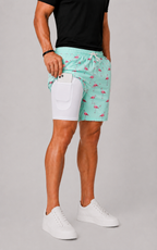 Short De Bain Homme Imprimé Hawaïen