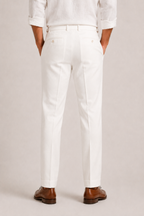 Pantalon En Lin Homme À Double Pli